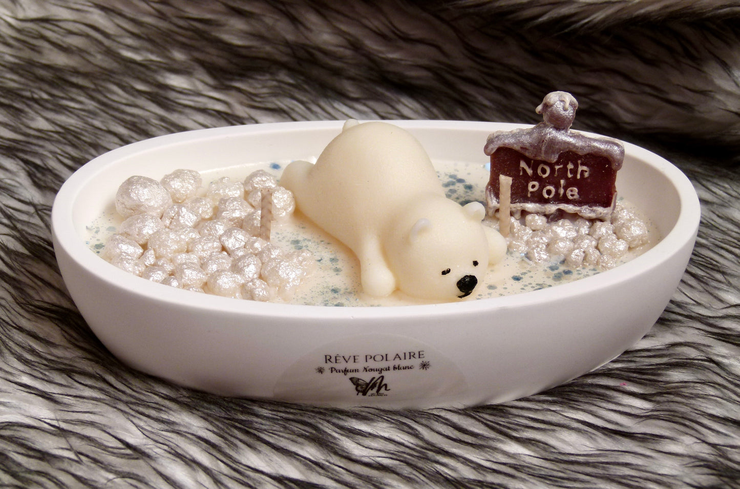 Bougie Noël Rêve Polaire ambiance féerique Grand Nord parfum gourmand