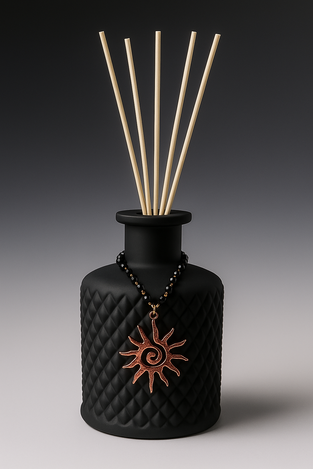 Vue diffuseur ambiance noir mat décoration intérieur raffiné