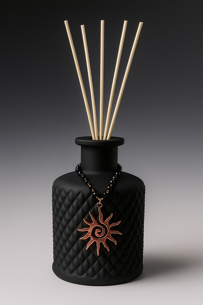 Vue diffuseur ambiance noir mat décoration intérieur raffiné