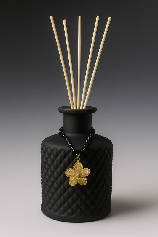 Diffuseur parfum artisanal 200ml noir mat design géométrique personnalisable Grasse