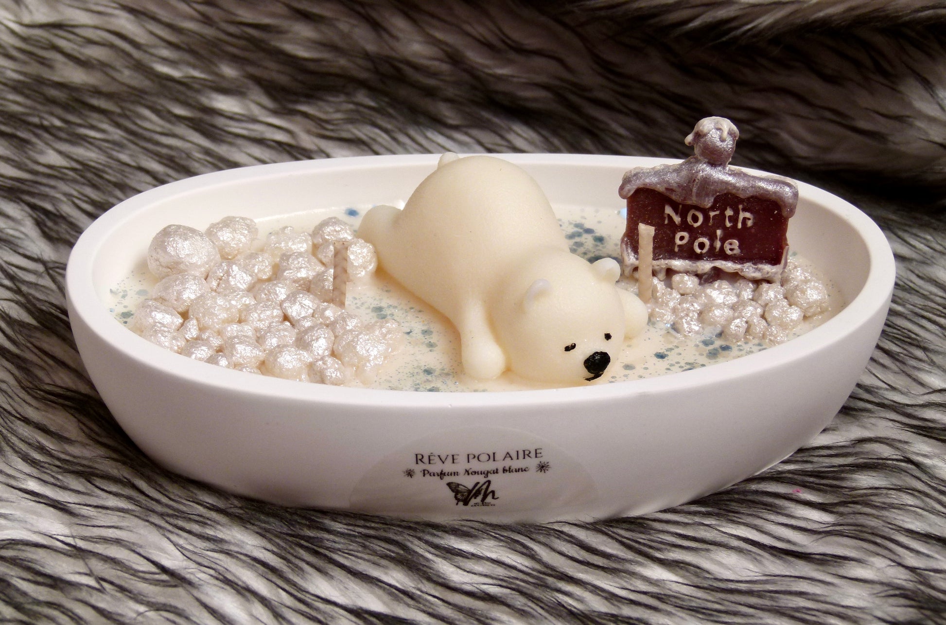 Bougie Noël Rêve Polaire ambiance féerique Grand Nord parfum gourmand