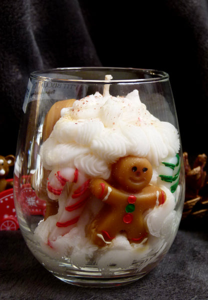 Vue bougie P'tit Biscuit Enchanté décor festif scintillant Noël