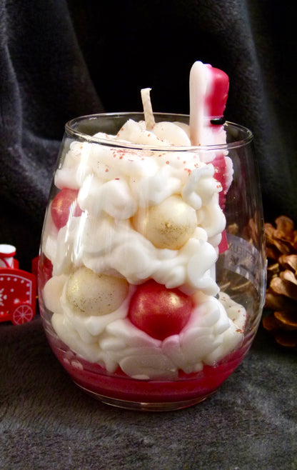 Détail Casse-Noisette bougie Noël Majestueux décor précieux fait main